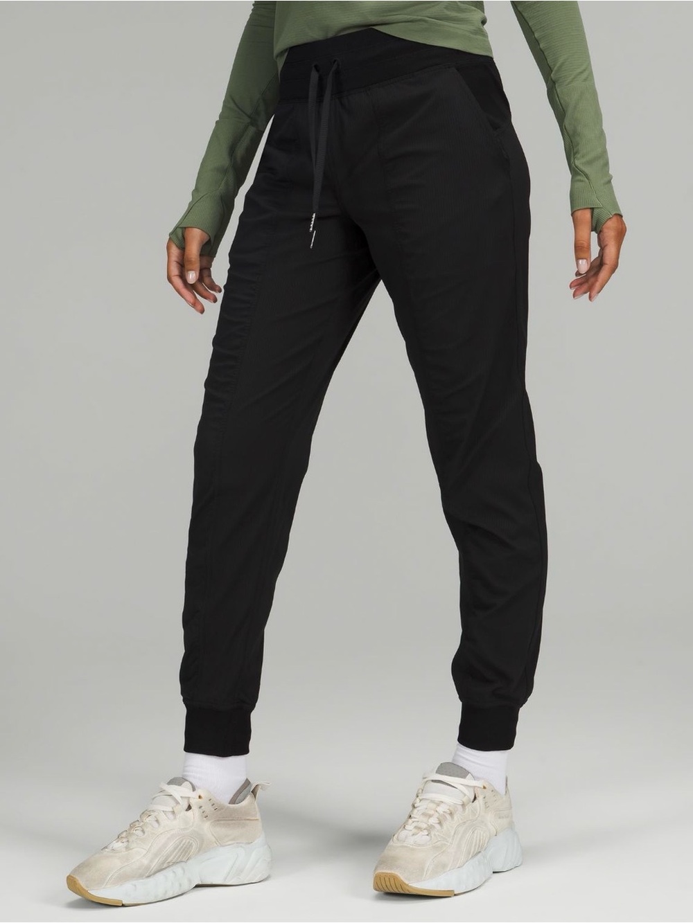 Black Women's Drawstring Jogger Pants